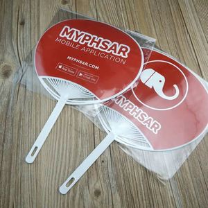 Custom Printed Logo Plastic Business Summer <b>Hand</b> <b>Held</b> <b>Fans</b> Plastic PVC PP Advertising <b>Hand</b> <b>Fan</b> - Product Image 4