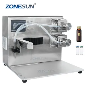 ZONESUN ZS-YTXY2 Ceramic Plunger Pump High Accuracy Automatic Reagent Tube Glass Vial Liquid Filling Machine 10ML