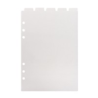 Séparateurs A5 à 6 trous en PP (Index transparent givré à 5 onglets pour agenda, accessoire pour feuilles mobiles) - Stock Chine, vente en gros disponible