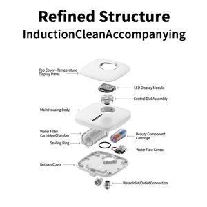 Distributeur de savon mural YEETE IPX4, 6 niveaux de mousse réglables, 300 ml, 1500 mAh, USB-C, ABS, 140x160x77 mm, pour la maison, la cuisine, la salle de bain - Product Image 4