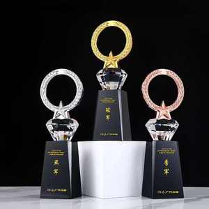 Trofeo di cristallo con cuore e cuore in metallo argento chiaro e argento trasparente personalizzato con finitura lucida <span class=keywords><strong>nero</strong></span> Base artigianale unica fata - Product Image 6