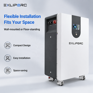 EXLIPORC LVB15WTC Deep Cycles 6000 Cycle 15kWh 51.2V 300Ah Lifepo4 Battery Floor Mounted Mobile Home <b>Energy</b> <b>Storage</b> <b>System</b> - Product Image 1
