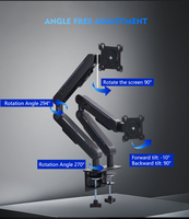 Support d'écran en acier allié personnalisable, compatible avec les écrans de 17 à 34 pouces, réglable ergonomiquement à 90 degrés, capacité de charge de 9 kg