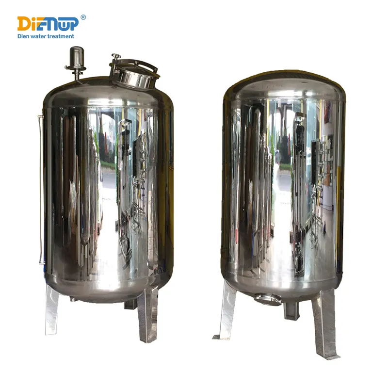 Aktif karbon kuvars kum filtresi paslanmaz çelik su tankı Sus304/316 steril su deposu mekanik filtre