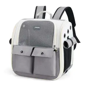 Sac pour animaux de compagnie pour chat transporteur sac à dos sac voyage Pet Portable respirant chien sac à dos Transparent grand espace sac transporteur