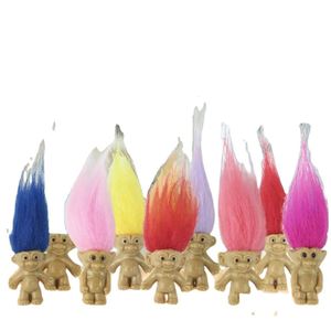 Mini figurines de poupées <span class=keywords><strong>troll</strong></span> vintage, jouets amusants pour enfants, 3 cm, couleur unie, figurines de famille, jouets poupées moches - Product Image 5
