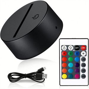 Factory Direct 16-Color Remote Control LED Bedside Lamps Sensor-Activated Acrylic Decorative <b>Night</b> <b>Light</b> ABS Creative Design - Product Image 1