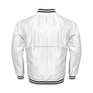 Chaqueta personalizada de poliéster 100% para hombre, cazadora de béisbol de poliéster, venta al por mayor - Product Image 4