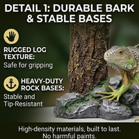 Décor paysager pour aquarium, bois mort de forêt en ABS, racines de rhododendron en état de fusion, pour poissons, décoration extérieure, salle à manger