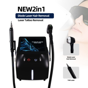 Máquina de Depilación Láser de Picosegundos 2 en 1 de Fábrica OEM, Láser Nd Yag de Picosegundos para Eliminar Tatuajes y Láser de Diodo de 808nm para Depilación - Product Image 2
