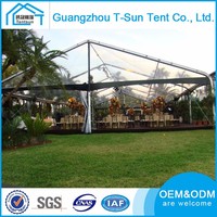 Grandes tentes et chaises de luxe durables pvc transparent malaisie mariage