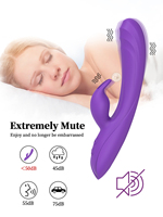 2026 Neuer Rabbit Vibrator Dildo G-Punkt Klitoris-Stimulator aus Silikon mit Doppelmotor, Wasserdicht IPX7, USB-Betrieben, 7 Frequenzen