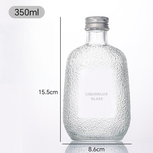 Bouteilles de <span class=keywords><strong>vin</strong></span> et de liqueur en verre super flint écologiques de qualité alimentaire, carrées et vides, 50ml/100ml/250ml/350ml/500ml, avec <span class=keywords><strong>bouchon</strong></span> en liège et sérigraphie - Product Image 5