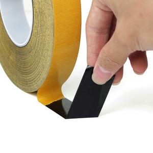 2-高温耐熱性残留接着剤なし薄い黒ポリエステルフィルム黄色のリリースライナー両面PETテープ - Product Image 2