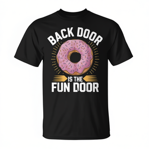 Camiseta con Diseño de Donut Glaseado y Humor Adulto, con Divertido Diseño en la Parte Posterior, para Promociones - Product Image 2
