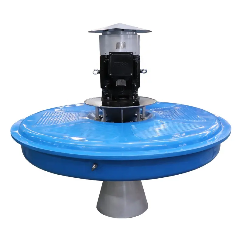 Surface floating aerator for meat processing plant sewage treatment
