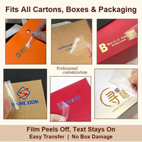 Autocollants de transfert UV DTF personnalisés, étiquettes de logo en cristal imperméables pour l'emballage de boîtes en carton kraft