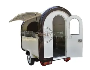 2024 New Fruit Processing Plant Vintage Food Trailer Truck Air Conditioner Mobile Vending Cart