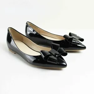 GFMA 2023新款热黑色尖头蝴蝶结女鞋Zapatos Para Mujer Elegantes女鞋高跟鞋