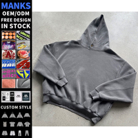 Sweat à capuche pour homme en coton épais, coupe oversize et carrée, style streetwear, effet vieilli, vierge, personnalisable, haute qualité, vente en gros
