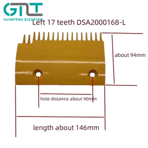 Piastra a pettine in plastica gialla a 17 denti per scala mobile LG DSA2000168-<span class=keywords><strong>L</strong></span> R DSA2000169-M, ricambio per pettine laterale centrale scala mobile - Product Image 4