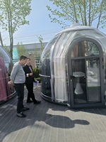 Dôme en polycarbonate résistant au vent, maison préfabriquée en forme de bulle aérodynamique pour zones ventées