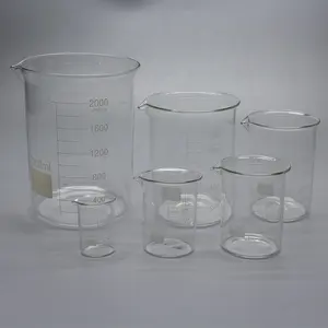Capacity 5ml-10000ml Low Form Beaker Borosilicate Glass Laboratory Glassware Measuring Heavy Duty Beaker Thickened With Spout