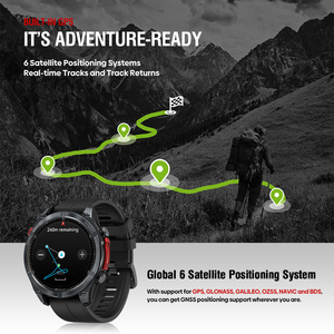 นาฬิกาอัจฉริยะ New Zeblaze Stratos 4 GPS หน้าจอ AMOLED 1.43 นิ้ว พร้อมมาตรวัดความสูงแบบบารอมิเตอร์ในตัว ไฟฉาย โทรผ่านบลูทูธ - Product Image 5