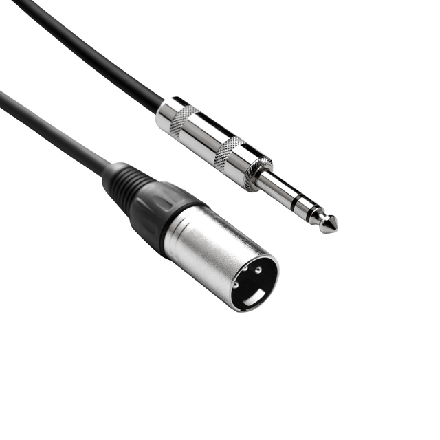 3M Audio 3 Pin 1/4 6.35mm TRS to XLR Male Connector Plug Jack Speaker Microphone Cable for Guitar Audio Speaker