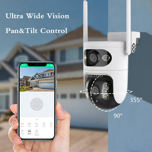Caméra IP PTZ <span class=keywords><strong>de</strong></span> <span class=keywords><strong>surveillance</strong></span> extérieure Hongnaer 6MP HD avec vision nocturne, double objectif, 360°, domicile, 2.4G 5G WiFi, caméra <span class=keywords><strong>de</strong></span> sécurité sans fil CCTV - Product Image 2