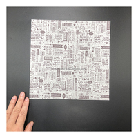 Papier d'emballage alimentaire résistant à la graisse imprimé sur mesure Papier silicone sulfurisé Emballages de hamburger Papier de cuisson