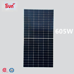 Panneaux solaires monocristallins bifaciaux SUNPLUS à faible dégradation 605W pour systèmes de stockage d'énergie solaire, stock US - Product Image 1