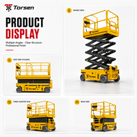 Plateforme élévatrice à ciseaux électrique autopropulsée de 12 m de hauteur de travail, 320 kg, avec hauteur de plateforme de 10 m pour l'entretien en usine