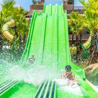 Toboggan aquatique durable en fibre de verre certifié CE EN1176, idéal pour le développement immobilier, intérieur et extérieur