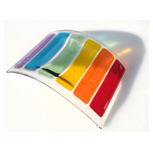 Vitrail fusionné arc pont bougeoir à <span class=keywords><strong>la</strong></span> main chauffe-plat <span class=keywords><strong>Center</strong></span> Concave arc pont fusionné verre chandelier sortie d'usine - Product Image 1