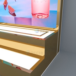 Rechi thiết kế mới chiếu sáng <span class=keywords><strong>Acrylic</strong></span> chăm sóc da nước hoa bán lẻ POS hiển thị đứng cho nước hoa mỹ phẩm vẻ đẹp cửa hàng hiển thị giá - Product Image 5