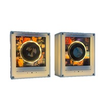 Lampe de nuit personnalisée OEM, décoration, haut-parleur audio pour disque vinyle remplaçable, aimant de réfrigérateur rotatif en alliage NFC vierge, DIY
