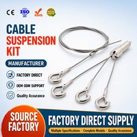 Kit de suspension en câble métallique à trois pieds pour système d'éclairage suspendu, accessoire pour support de lampe extérieure