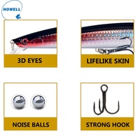 Appât flottant de grande taille, 175mm, 25g, OEM, leurre pour poisson nageur, méné, pêche en eau salée