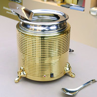 Marmite à soupe électrique commerciale de grande capacité 11L en acier inoxydable, baril isotherme pour soupe, idéal pour hôtels, restaurants, fêtes et buffets