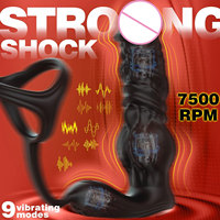 Masseur de prostate AITT, Dildo anal en silicone avec télécommande et fonction APP, Double anneau télescopique chauffant et vibrant, Plug anal pour