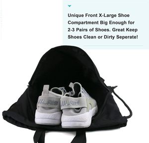 Multifunctional Polyester Drawstring Backpack with Shoe Compartment for Basketball &amp; Football Unisex Sports Bag (Below 23L) - Product Image 3