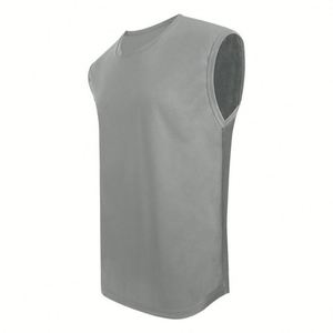 Verano de secado rápido fresco 100% poliéster camiseta sin mangas transpirable correr Fitness gimnasio malla camiseta sin mangas - Product Image 5
