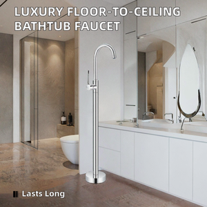 Chất Lượng Cao Tùy Chỉnh Brass Tủ Bồn Tắm Vòi Nước Duy Nhất Xử Lý Sàn Để Trần <span class=keywords><strong>Top</strong></span> Phun Mưa Đầu Vòi Hoa Sen Đứng Cố Định Vòi Nước - Product Image 3