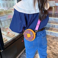 Offre Spéciale petit mignon porte-monnaie Silicone femme argent pochette à glissière multi-fonction stockage beignet sacs pour filles cadeau