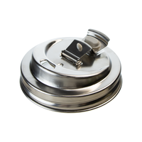 Couvercles pour bocaux Mason à large ouverture de 86 mm en acier inoxydable de qualité alimentaire, pour café, jus et boissons