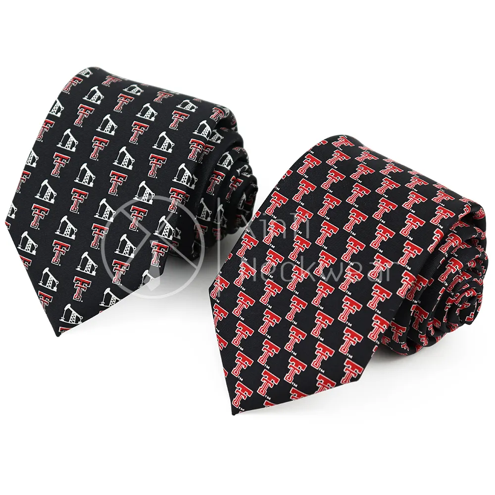 Logo aziendale Custom Print Collection cravatte accessori Mens Black Crane Allover Patterns Premium Silk Tie