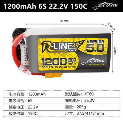 6S/22,2V1200mAh150C