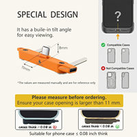 Câble de données détachable 240W avec support invisible pliable pour bureau et chargeur à rotation 360° °   Support invisible