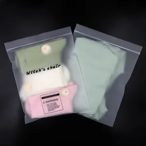 Custom Printing flexography Biodegradable clothing ziplock bags frosted bone bag ziplock plastic bags
